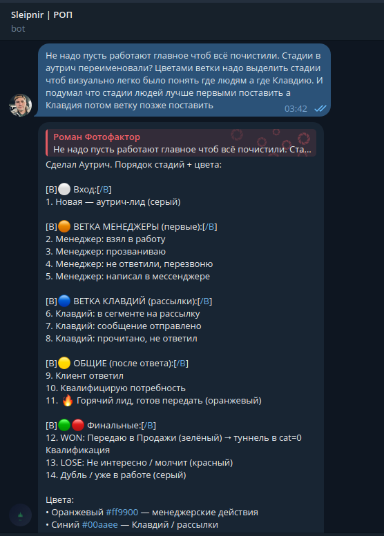 Управляющий волк меняет воронку